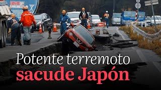 Potente terremoto sacude Japón [upl. by Akedijn]