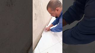 Installing ceramic tile sides on walls to prevent moisture [upl. by Leummas897]