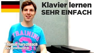 Klavier lernen quotFür Elisequot Teil 1 von 7  Klavierkurs Anfänger  sehr einfaches Piano Tutorial [upl. by Kowtko]