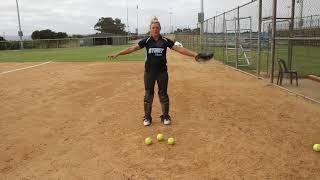 Softball Catcher Drills with Bel White  Part 2 [upl. by Anawait]