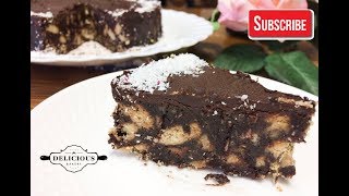 NO BAKE CHOCOLATE BISCUIT CAKETORT DE BISCUITI FARA COACERE [upl. by Hogarth]