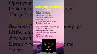 Queen  Bohemian Rhapsody Lyrics shorts [upl. by Sesilu]