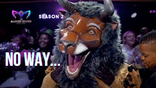 SPOILER Wildebeest is revealed and it’s a KNOCKOUT  Season 2 Episode 5  The Masked Singer SA [upl. by Maurizia]