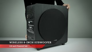 Wireless 8inch Subwoofer  Monoprice Quick Look [upl. by Aday]