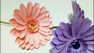 Como hacer flores de papel Gerberas Super faciles y rapidas  DIY Manualidades 76 [upl. by Nahaj]