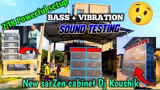 New sarZen cabinet 218 Powerful setup fitting amp testing 😲 full video👈 dj sarzen viralvideo [upl. by Makell86]