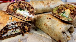 🔴Cómo hacer un Delicioso Burrito Casero Receta Facil💥 [upl. by Wickman]