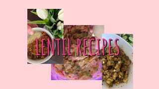 3 EASY VEGAN LENTIL RECIPES [upl. by Klos486]