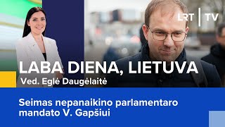 Seimas nepanaikino parlamentaro mandato V Gapšiui  Laba diena Lietuva  20231221 [upl. by Deck]