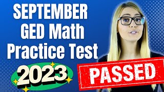 GED Math 2023  SEPTEMBER PRACTICE TEST [upl. by Siduhey]