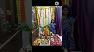 Ma amma Chesina Varalaxmi vratam pooja🙏dakshudamaka youtubeshorts telugu pooja dance songshort [upl. by Adnahsar]