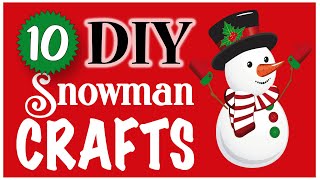 10 EASY Snowman Crafts 🎄 CHRISTMAS DIY  Dollar Tree DIY [upl. by Eerhs]