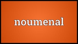 Noumenal Meaning [upl. by Schellens453]