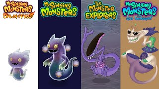 Dawn Of Fire Vs My Singing Monsters Vs Monster Explorers Vs The Lost Landscapes Redesign Comparisons [upl. by Sax288]