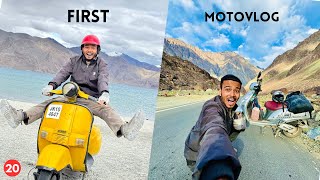 My FIRST Motovlog🤗  Ladakh Road Trip Solo [upl. by Warrenne]