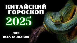 КИТАЙСКИЙ ГОРОСКОП НА 2025 ГОД ПО ГОДУ РОЖДЕНИЯ  ВОСТОЧНЫЙ ГОРОСКОП 2025 ГОД [upl. by Tnias]