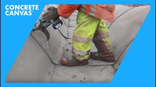 CCUK Concrete Canvas CC Channel Lining  M32 Bristol [upl. by Ahsitil535]