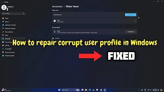 How to repair corrupt user profile in Windows 1011  2024 [upl. by Aenyl253]