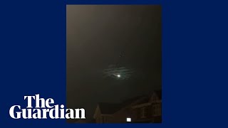 Fireball spotted crossing the night sky over Glasgow [upl. by Lauraine]