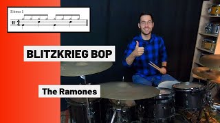 🥁BLITZKRIEG BOP  The Ramones DRUM COVER BATERÍA [upl. by Cerell280]