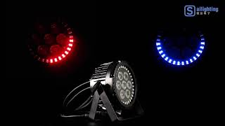 7pcs6in1 RGBWAUV LED with magic ring effect waterproof par can [upl. by Ebba]