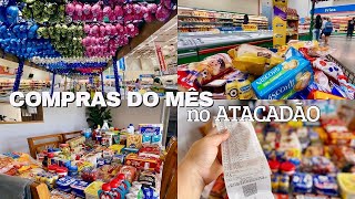 COMPRAS DO MÊS DE MARÇO 🛒 compras no Atacadão compramos tudo detalhes valor total 💰 Laís Duo✨ [upl. by Ahc]