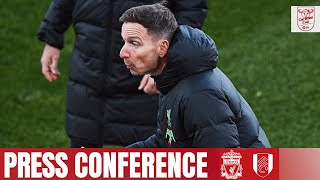 Pep Lijnders Carabao Cup press conference  Liverpool vs Fulham [upl. by Hekking]