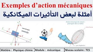 example daction mécanique Tronc commun 1er partie ألتأثيرات الميكانكية [upl. by Bondy]