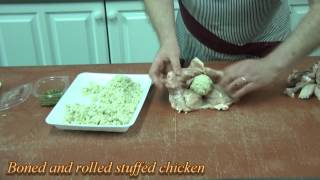 Boned and Rolled Stuffed Chicken [upl. by Henig]