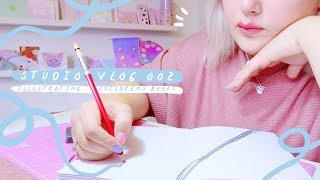 STUDIO VLOG 002  Illustrating a Childrens Book  New Enamel Pins  Packing Orders [upl. by Heti83]