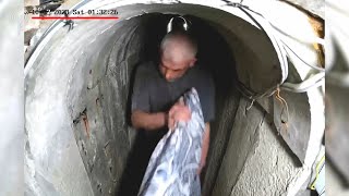 Yahya Sinwar Fleeing Into TunnelHours Before Oct 7 MassacreRaw Footage [upl. by Annawyt]