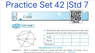 Practice Set 42  L 11 Circle  Std 7 Maths [upl. by Thorr]