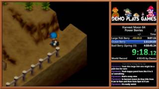 PB Harvest Moon 64 Power Berries Speedrun  24207 [upl. by Nyret898]