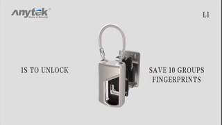 Anytek L1 Fingerprint Lock Waterproof Antitheft Padlock [upl. by Bruning]