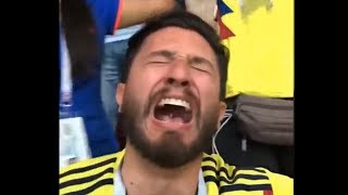 GOL DE YERRY MINA A INGLATERRA  ASI REACCIONARON LOS COLOMBIANOS [upl. by Aniez]