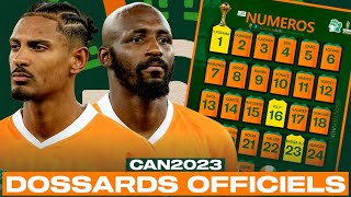 Les numéros officiels des joueurs 🇨🇮 ivoiriens pour la CAN 2023 🏆 [upl. by Flavian]