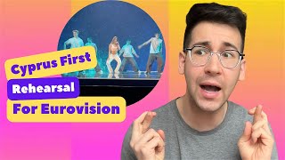 🇨🇾 Cyprus First SemiFinal Rehearsal at Eurovision 2024 REACTION [upl. by Oraneg501]