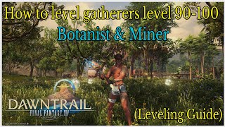 How to level gatherers level 90100 in Dawntrail [upl. by Stodder]