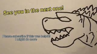 How to draw a simple Godzilla [upl. by Giulia]