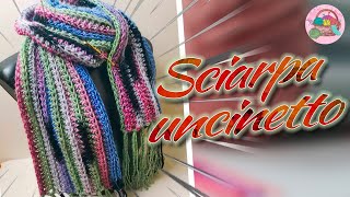 Sciarpa uncinetto tutorial completo [upl. by Jowett993]