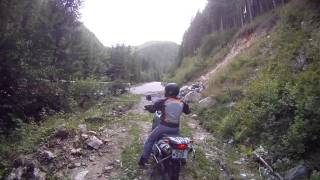 BMW F650 amp Honda Transalp Drivetest on Transalpina Road [upl. by Issiah305]