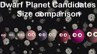 Dwarf planet candidates size comparison [upl. by Ioved31]