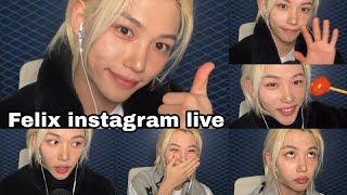 121923 STRAY KIDS Felix instagram live 펠릭스인스 타 그램에 라이브 스트림 [upl. by Anirual]