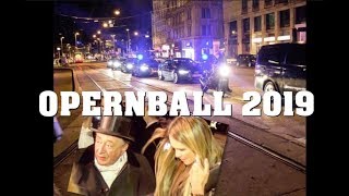 Opernball 2019 POLIZEIESKORTEN LUGNER amp ZAUNGÄSTE [upl. by Zavras]