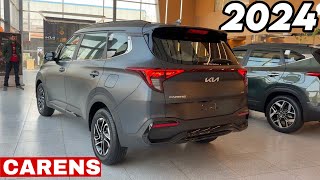 KIA CARENS 2024 X LINE TOP MODEL 🔥 NEW CARENS 2024 MATT BLACK TOP MODEL REVIEW ❤️ [upl. by Cirtap]