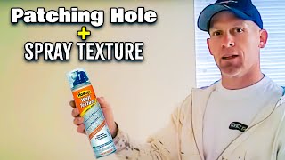 Homax Texture Touch Up Review How to texture a drywall patch [upl. by Butch]