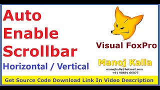 vfp auto scrollbar enable  How to auto enable scrollbar of forms  up and down scrollbars in foxpro [upl. by Stover]