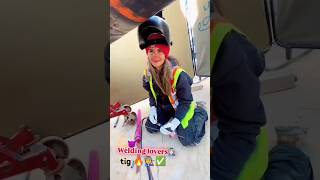 TIG welding video🧑‍🏭🔥 like subscriber view 🥵weldingprocess subscribe weldingworld [upl. by Apurk]