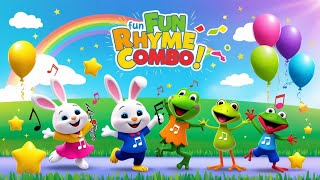 10 combo nursery Rhymes for kids  new nurseryRhymess like wheels on the bus and ba ba black sheep [upl. by Ettenor677]