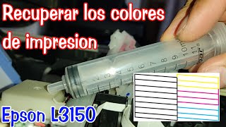 👌Reparacion de colores impresion Epson L3150 paso a paso [upl. by Drusie]